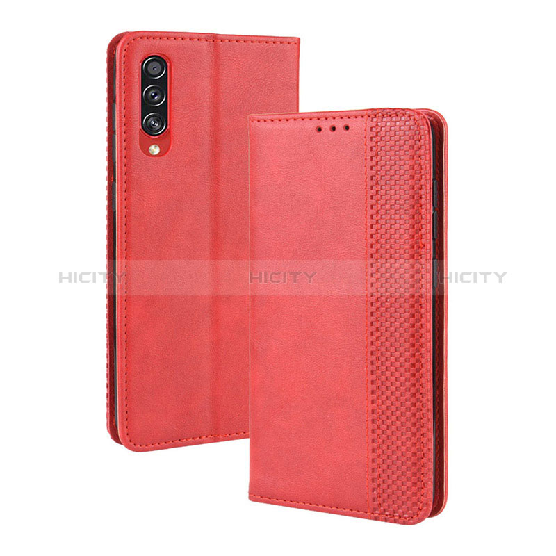 Coque Portefeuille Livre Cuir Etui Clapet BY4 pour Samsung Galaxy A90 5G Rouge Plus