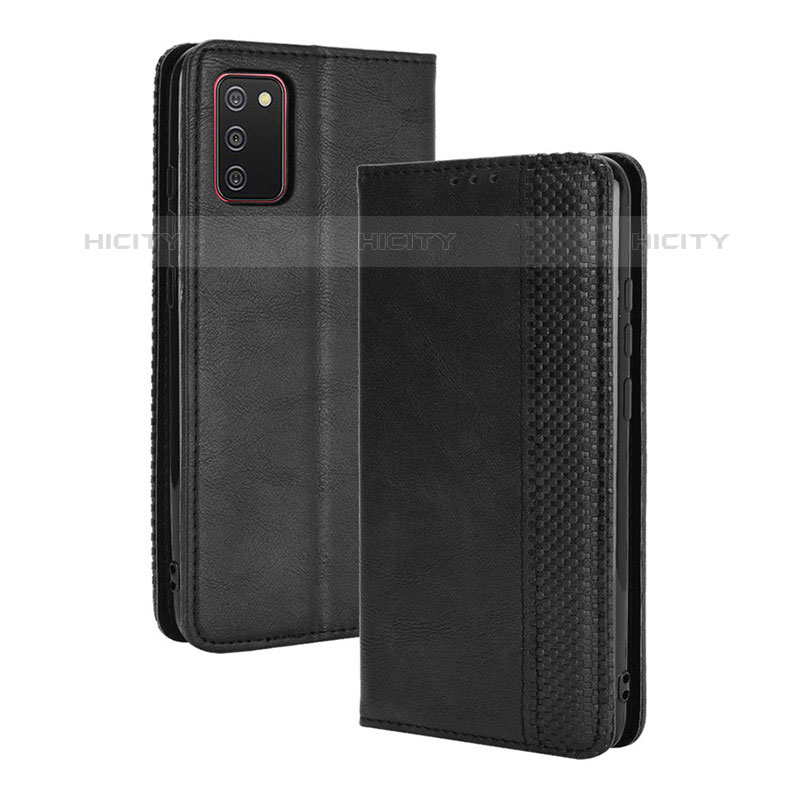 Coque Portefeuille Livre Cuir Etui Clapet BY4 pour Samsung Galaxy M02s Noir Plus