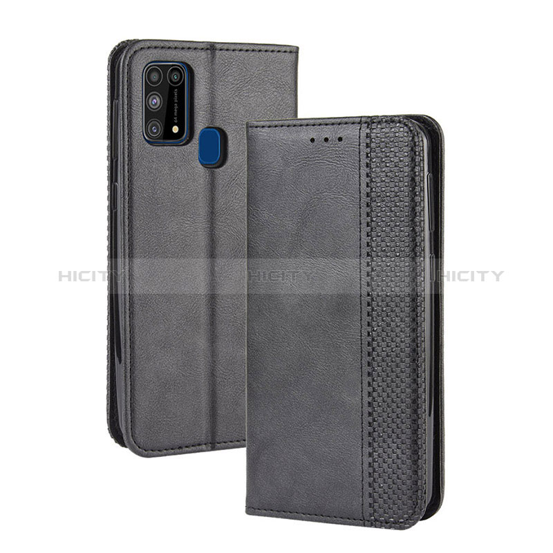 Coque Portefeuille Livre Cuir Etui Clapet BY4 pour Samsung Galaxy M21s Noir Plus