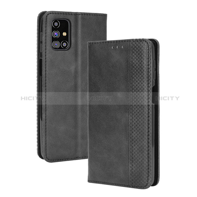 Coque Portefeuille Livre Cuir Etui Clapet BY4 pour Samsung Galaxy M31s Noir Plus