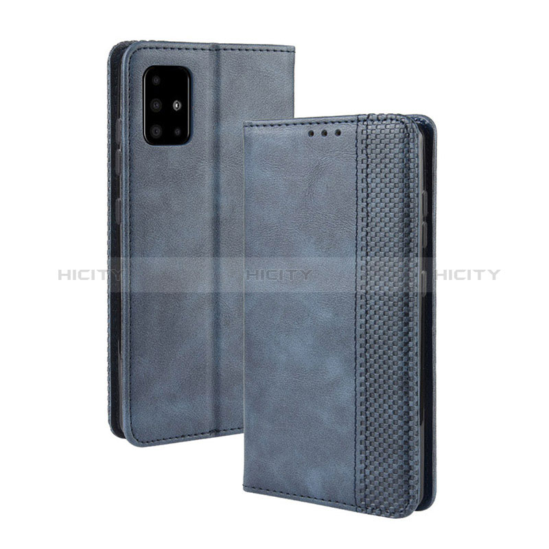 Coque Portefeuille Livre Cuir Etui Clapet BY4 pour Samsung Galaxy M40S Bleu Plus