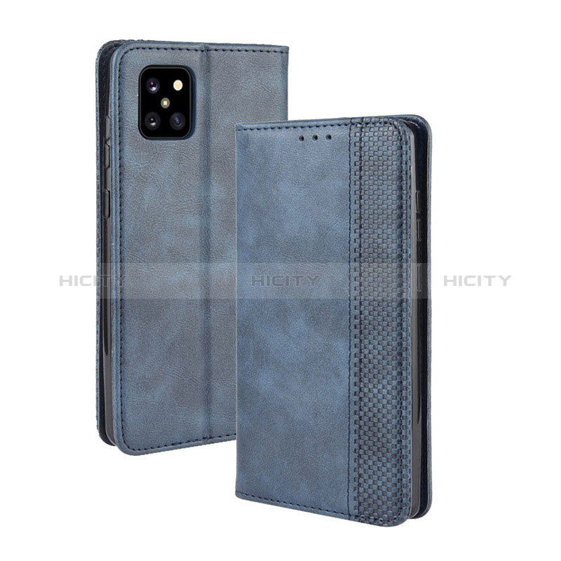 Coque Portefeuille Livre Cuir Etui Clapet BY4 pour Samsung Galaxy M60s Bleu Plus