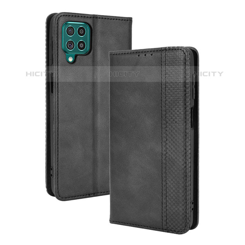 Coque Portefeuille Livre Cuir Etui Clapet BY4 pour Samsung Galaxy M62 4G Noir Plus