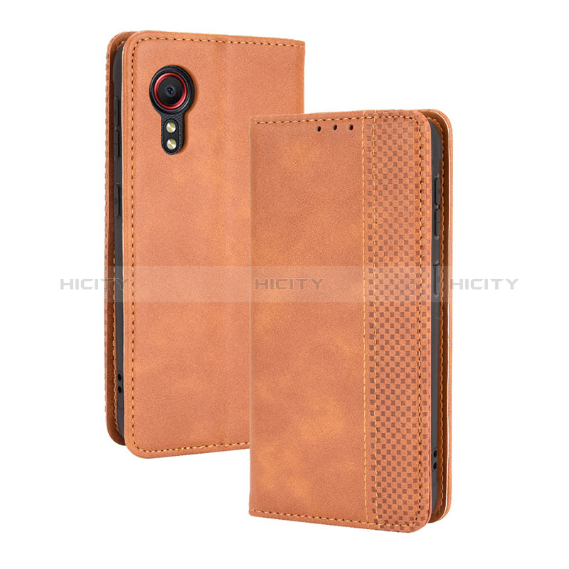 Coque Portefeuille Livre Cuir Etui Clapet BY4 pour Samsung Galaxy XCover 5 SM-G525F Plus