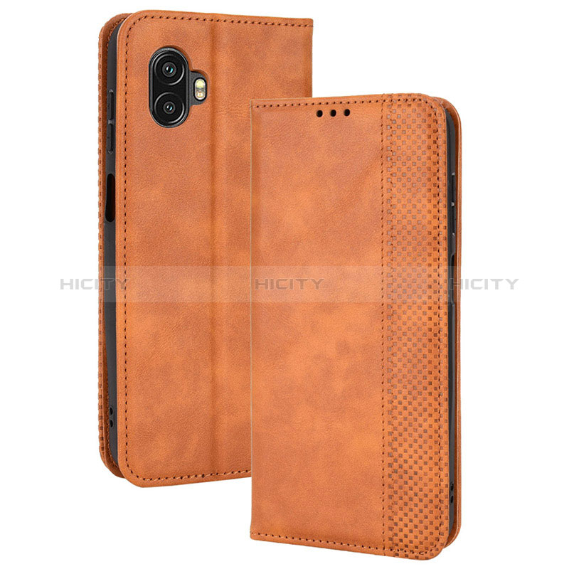 Coque Portefeuille Livre Cuir Etui Clapet BY4 pour Samsung Galaxy XCover 6 Pro 5G Marron Plus