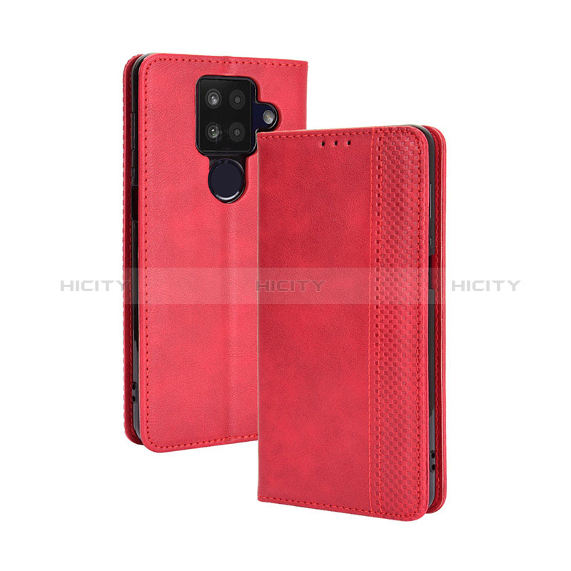 Coque Portefeuille Livre Cuir Etui Clapet BY4 pour Sharp Aquos Sense4 Plus Rouge Plus