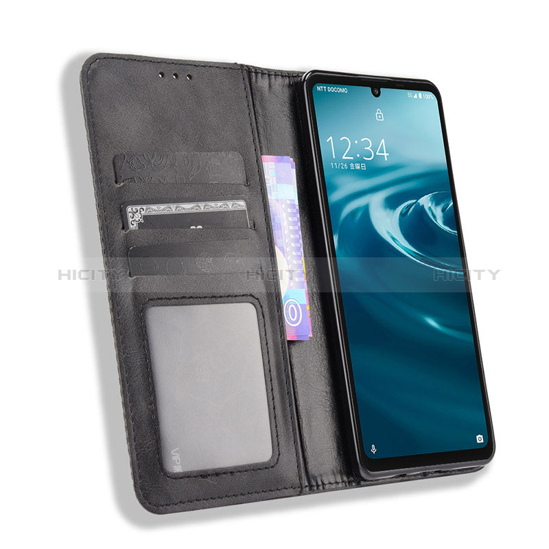 Coque Portefeuille Livre Cuir Etui Clapet BY4 pour Sharp Aquos Sense6 Plus