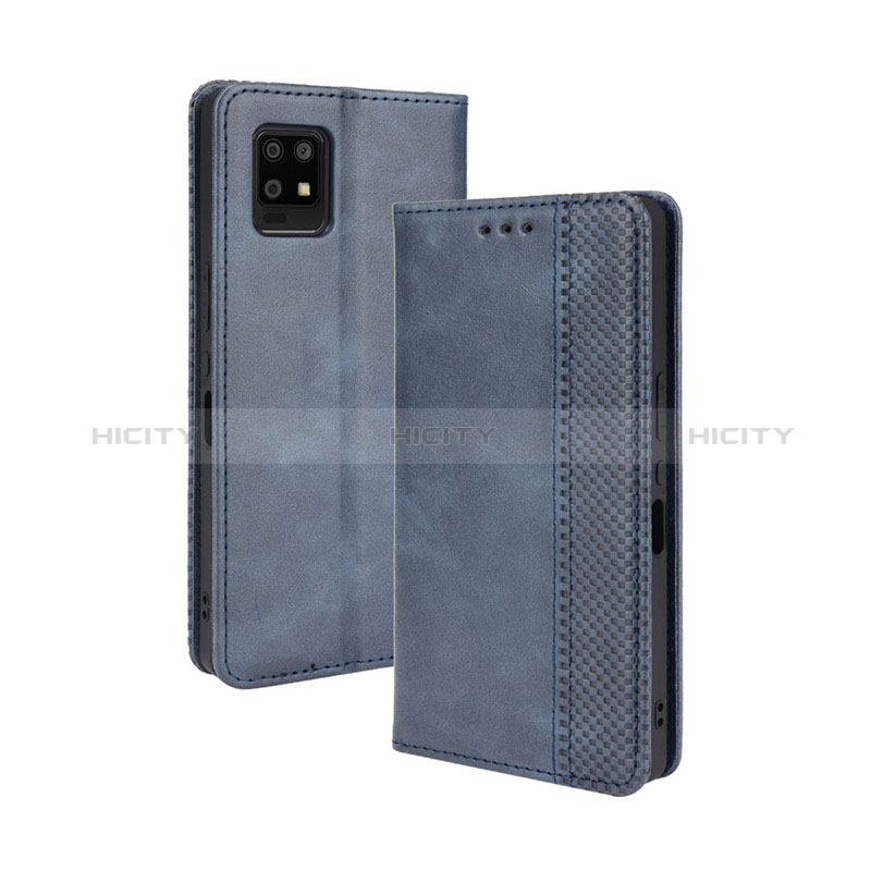 Coque Portefeuille Livre Cuir Etui Clapet BY4 pour Sharp Aquos Zero6 Bleu Plus