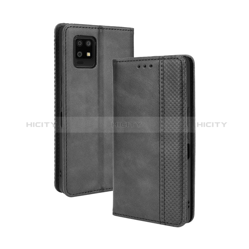 Coque Portefeuille Livre Cuir Etui Clapet BY4 pour Sharp Aquos Zero6 Noir Plus