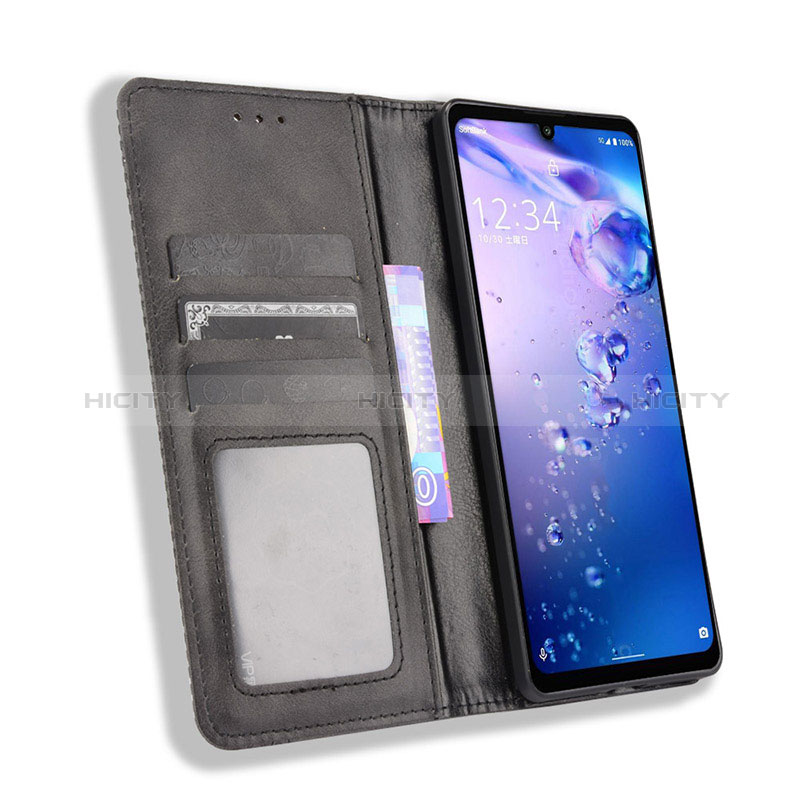 Coque Portefeuille Livre Cuir Etui Clapet BY4 pour Sharp Aquos Zero6 Plus