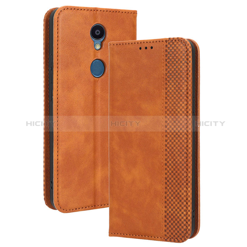 Coque Portefeuille Livre Cuir Etui Clapet BY4 pour Sharp Rouvo V Marron Plus