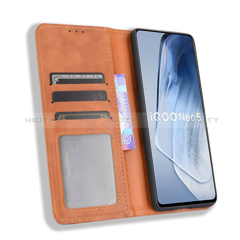 Coque Portefeuille Livre Cuir Etui Clapet BY4 pour Vivo iQOO Neo5 5G Plus