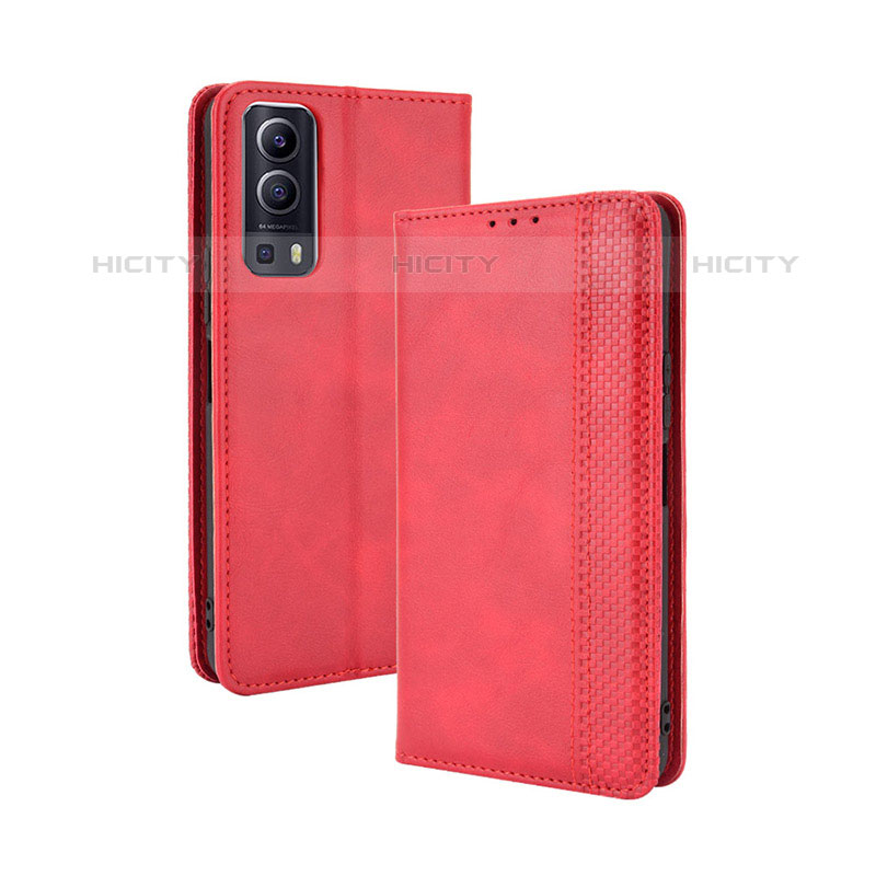 Coque Portefeuille Livre Cuir Etui Clapet BY4 pour Vivo iQOO Z3 5G Rouge Plus