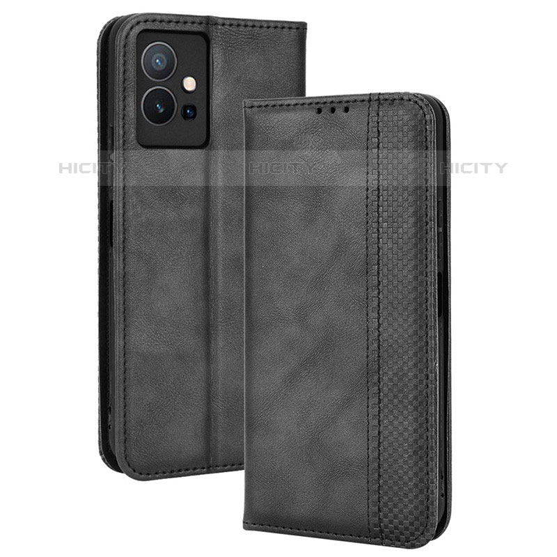 Coque Portefeuille Livre Cuir Etui Clapet BY4 pour Vivo T1 5G India Plus