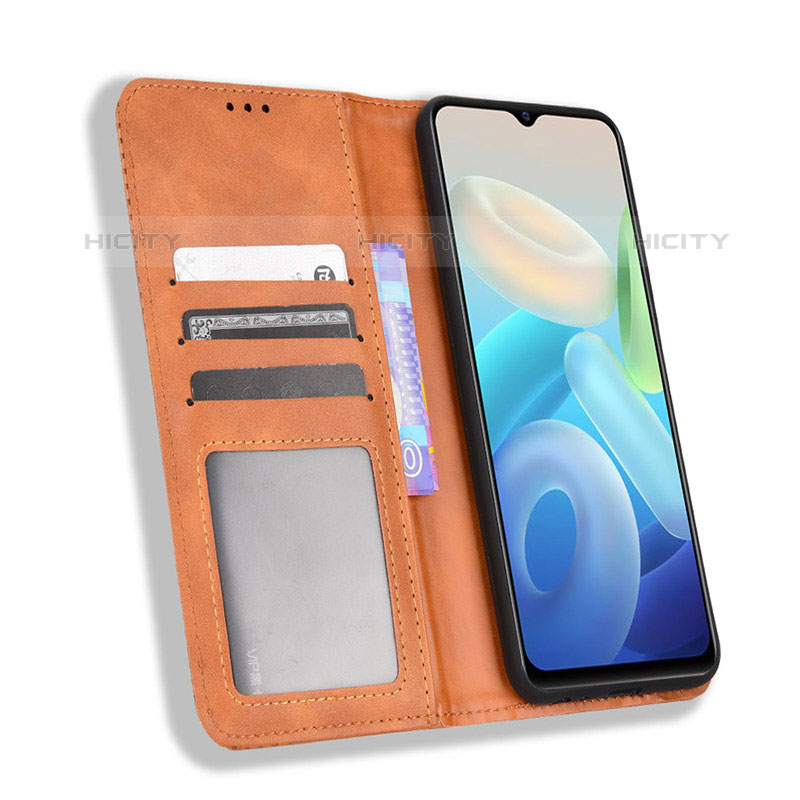 Coque Portefeuille Livre Cuir Etui Clapet BY4 pour Vivo T1 5G India Plus