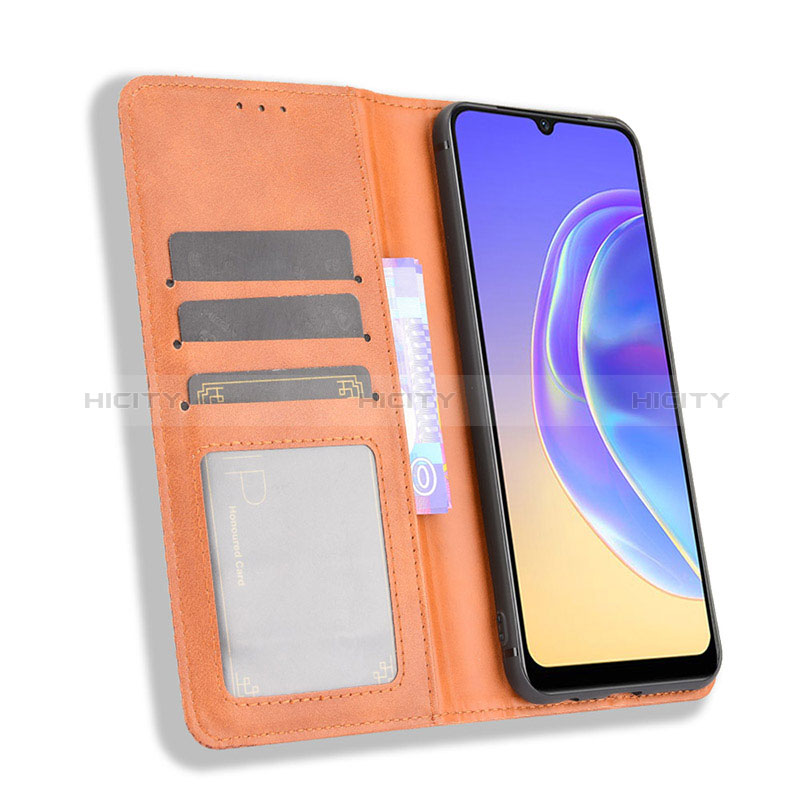 Coque Portefeuille Livre Cuir Etui Clapet BY4 pour Vivo V21e 4G Plus