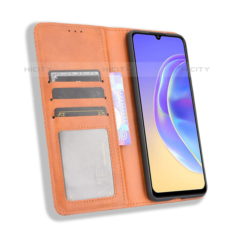 Coque Portefeuille Livre Cuir Etui Clapet BY4 pour Vivo V21e 5G Plus