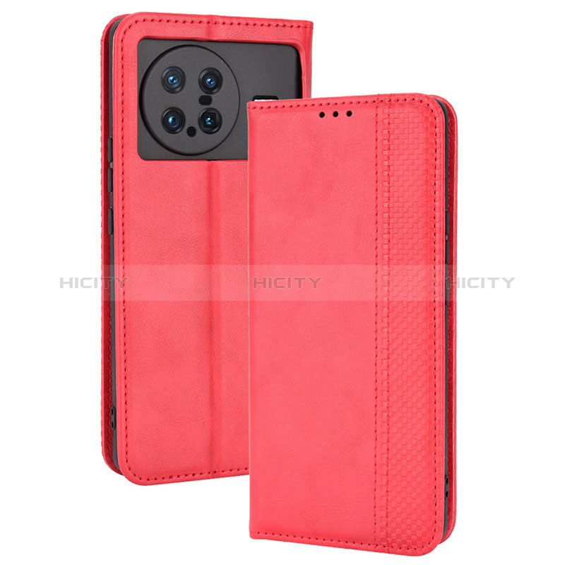 Coque Portefeuille Livre Cuir Etui Clapet BY4 pour Vivo X Note Rouge Plus