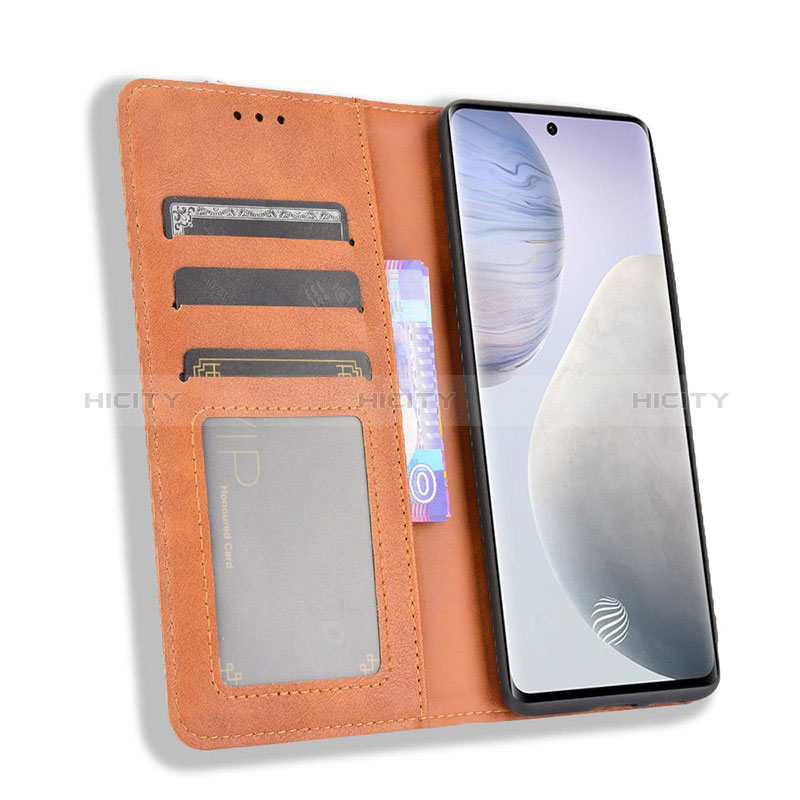 Coque Portefeuille Livre Cuir Etui Clapet BY4 pour Vivo X60 Pro+ Plus 5G Plus