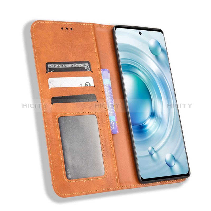 Coque Portefeuille Livre Cuir Etui Clapet BY4 pour Vivo X80 5G Plus