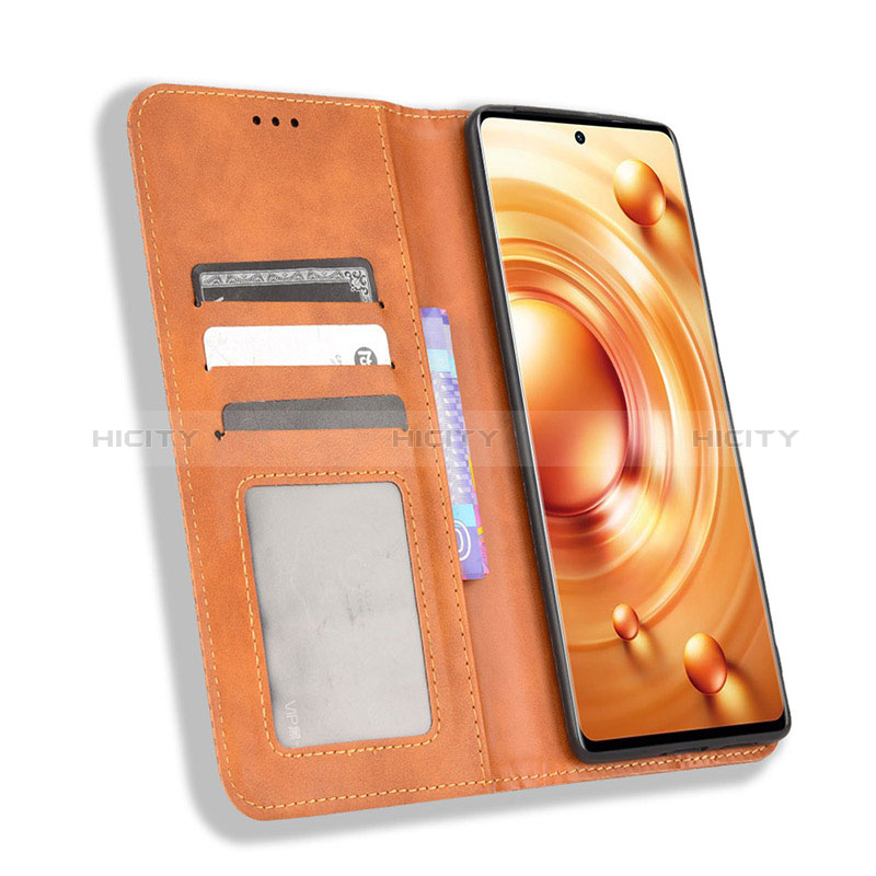 Coque Portefeuille Livre Cuir Etui Clapet BY4 pour Vivo X80 Pro 5G Plus