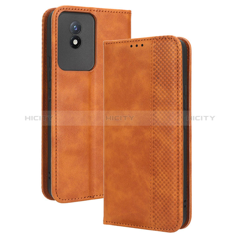 Coque Portefeuille Livre Cuir Etui Clapet BY4 pour Vivo Y02 Plus