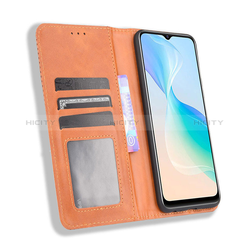 Coque Portefeuille Livre Cuir Etui Clapet BY4 pour Vivo Y21a Plus