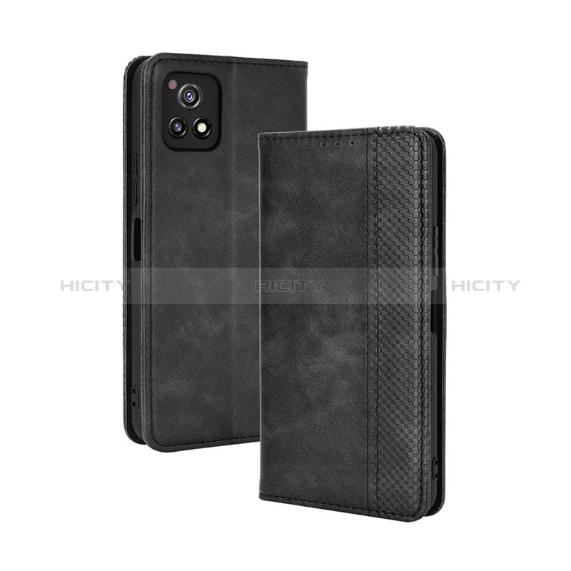 Coque Portefeuille Livre Cuir Etui Clapet BY4 pour Vivo Y31s 5G Noir Plus