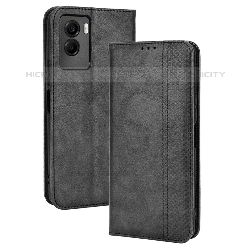 Coque Portefeuille Livre Cuir Etui Clapet BY4 pour Vivo Y55s (2021) Noir Plus