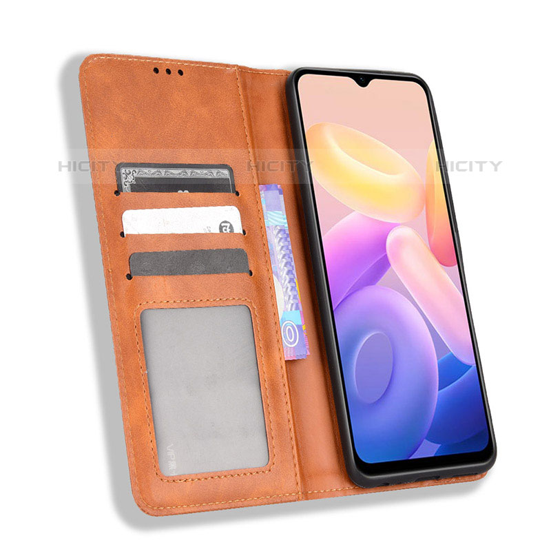 Coque Portefeuille Livre Cuir Etui Clapet BY4 pour Vivo Y55s (2021) Plus