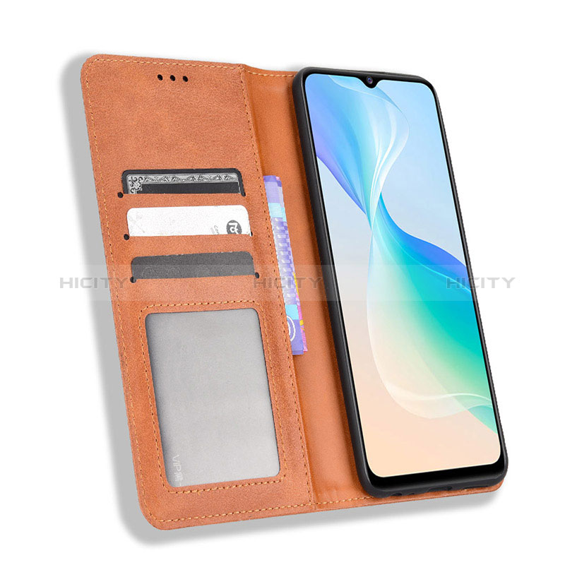 Coque Portefeuille Livre Cuir Etui Clapet BY4 pour Vivo Y76 5G Plus