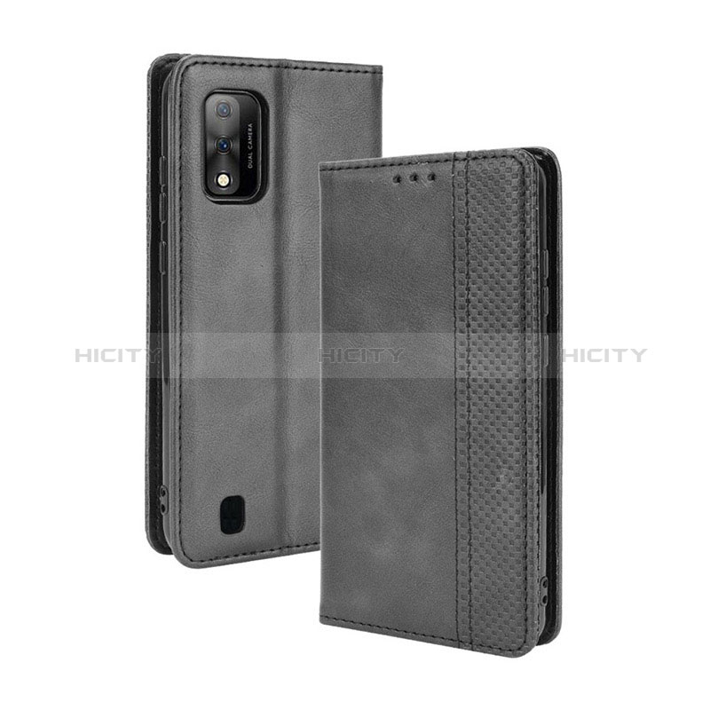 Coque Portefeuille Livre Cuir Etui Clapet BY4 pour Wiko Ride 3 Noir Plus