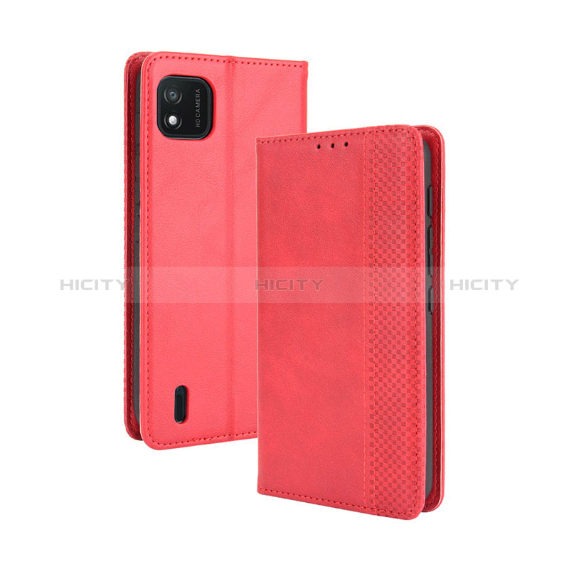 Coque Portefeuille Livre Cuir Etui Clapet BY4 pour Wiko Y62 Rouge Plus