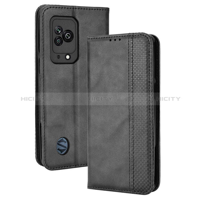 Coque Portefeuille Livre Cuir Etui Clapet BY4 pour Xiaomi Black Shark 5 5G Noir Plus