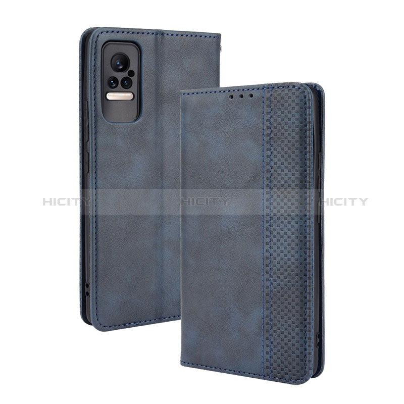 Coque Portefeuille Livre Cuir Etui Clapet BY4 pour Xiaomi Civi 1S 5G Bleu Plus