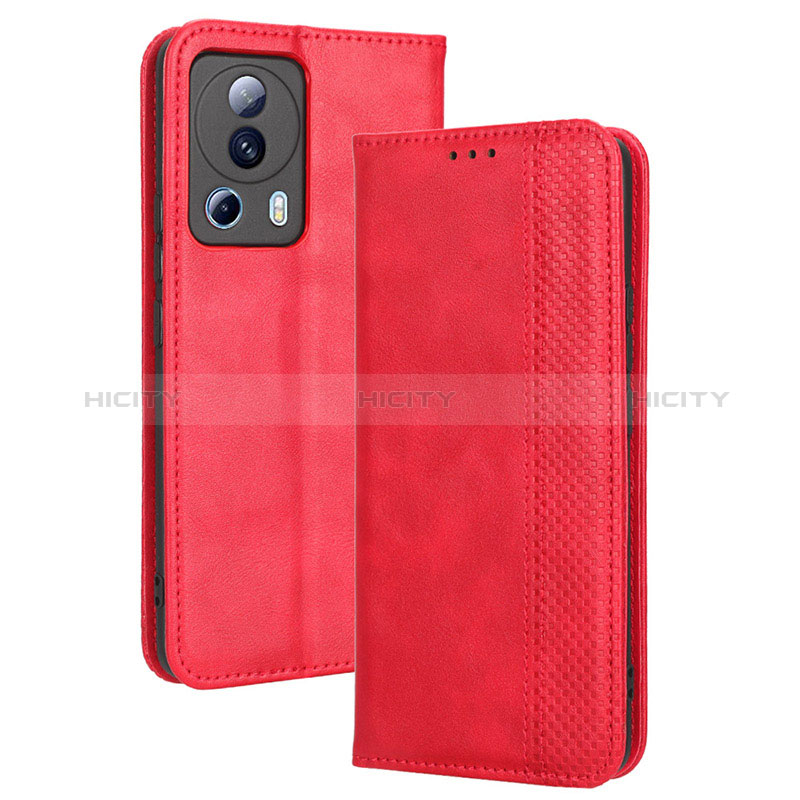 Coque Portefeuille Livre Cuir Etui Clapet BY4 pour Xiaomi Civi 2 5G Rouge Plus