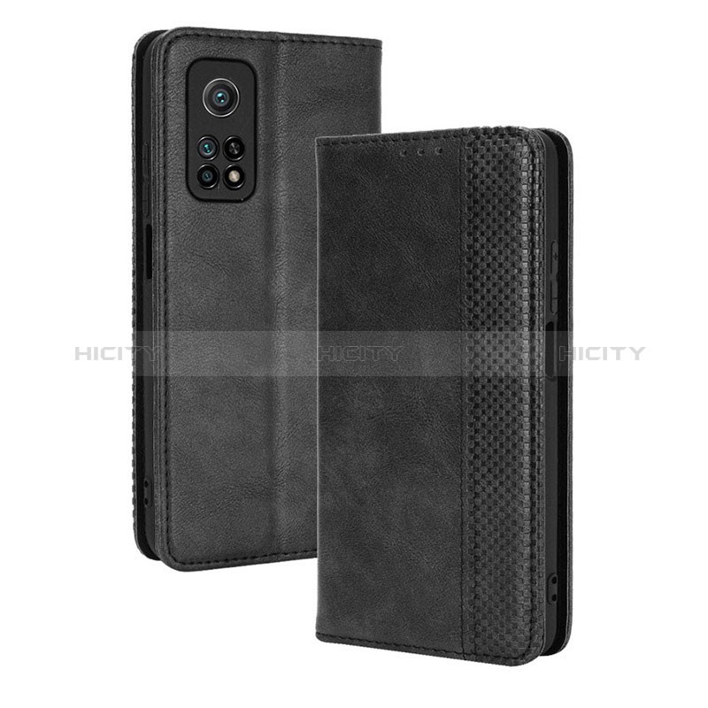 Coque Portefeuille Livre Cuir Etui Clapet BY4 pour Xiaomi Mi 10T 5G Noir Plus