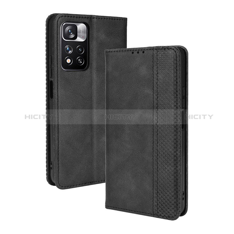 Coque Portefeuille Livre Cuir Etui Clapet BY4 pour Xiaomi Mi 11i 5G (2022) Noir Plus