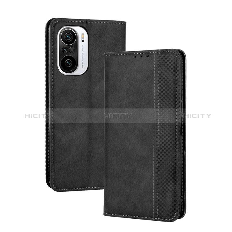 Coque Portefeuille Livre Cuir Etui Clapet BY4 pour Xiaomi Mi 11i 5G Noir Plus