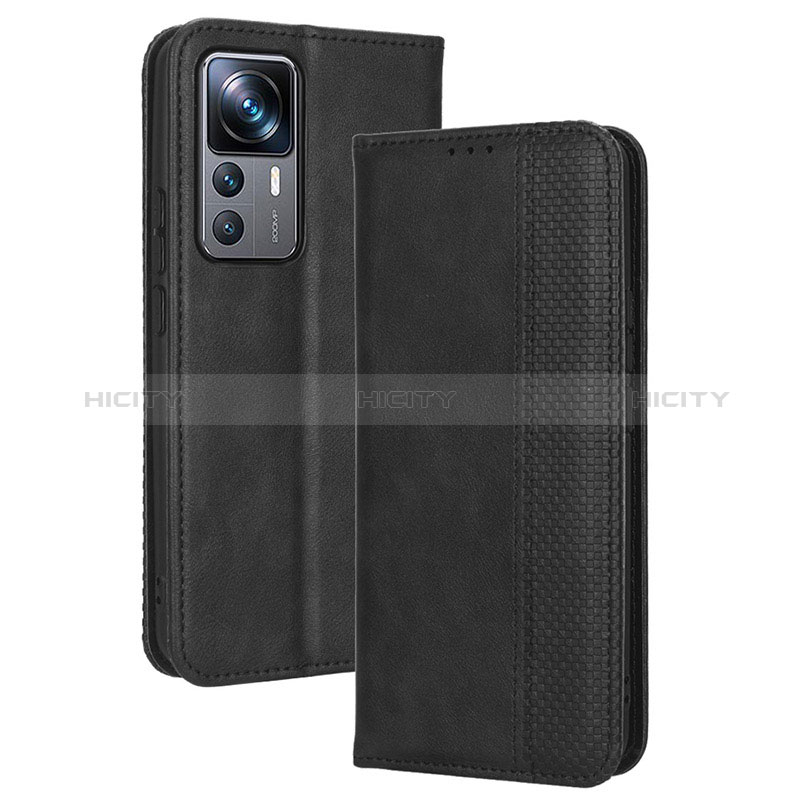 Coque Portefeuille Livre Cuir Etui Clapet BY4 pour Xiaomi Mi 12T Pro 5G Noir Plus