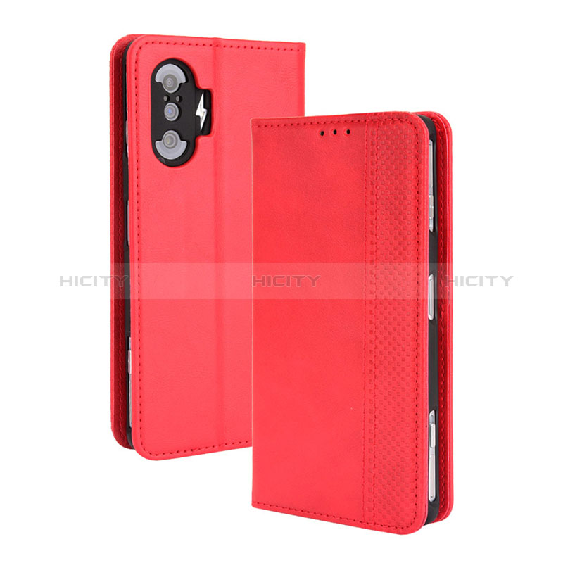 Coque Portefeuille Livre Cuir Etui Clapet BY4 pour Xiaomi Poco F3 GT 5G Rouge Plus