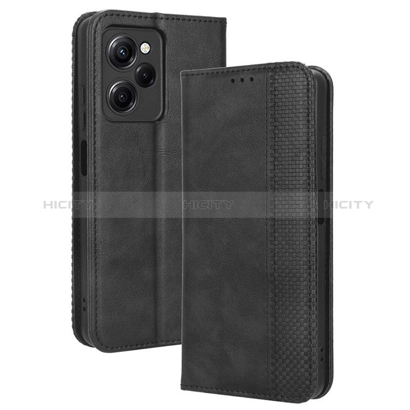 Coque Portefeuille Livre Cuir Etui Clapet BY4 pour Xiaomi Poco X5 Pro 5G Noir Plus