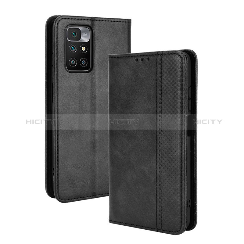 Coque Portefeuille Livre Cuir Etui Clapet BY4 pour Xiaomi Redmi 10 (2022) Noir Plus