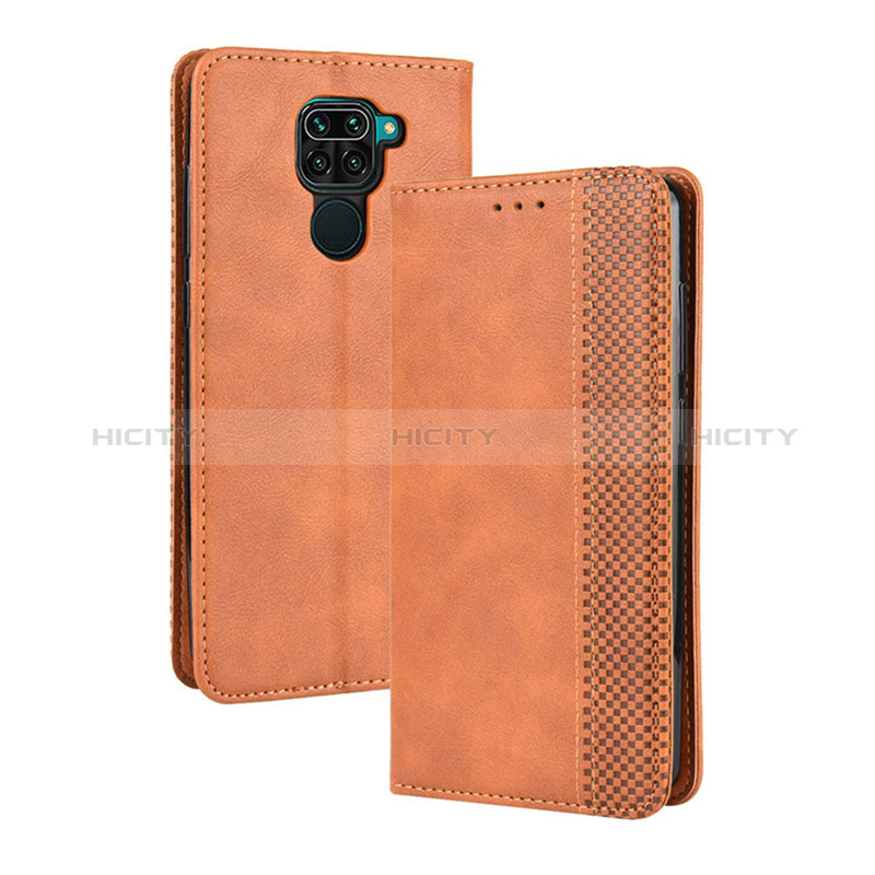 Coque Portefeuille Livre Cuir Etui Clapet BY4 pour Xiaomi Redmi 10X 4G Marron Plus