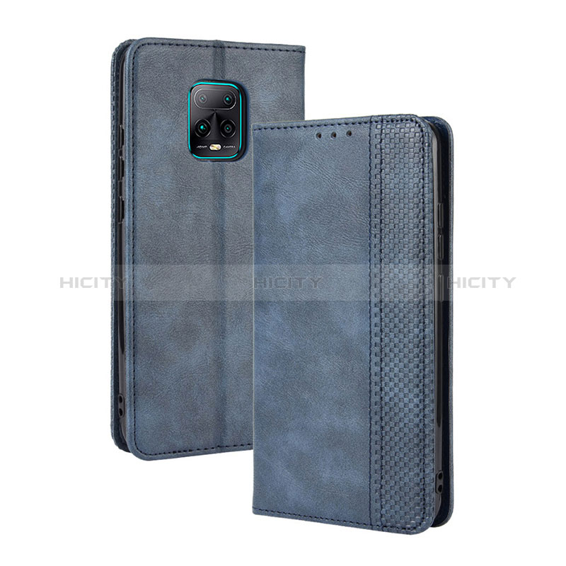 Coque Portefeuille Livre Cuir Etui Clapet BY4 pour Xiaomi Redmi 10X Pro 5G Bleu Plus