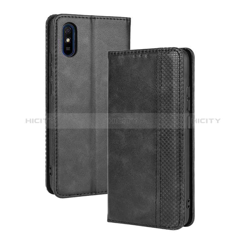 Coque Portefeuille Livre Cuir Etui Clapet BY4 pour Xiaomi Redmi 9i Noir Plus