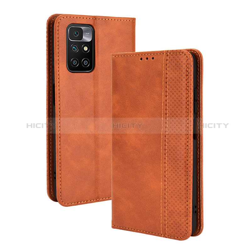 Coque Portefeuille Livre Cuir Etui Clapet BY4 pour Xiaomi Redmi Note 11 4G (2021) Marron Plus