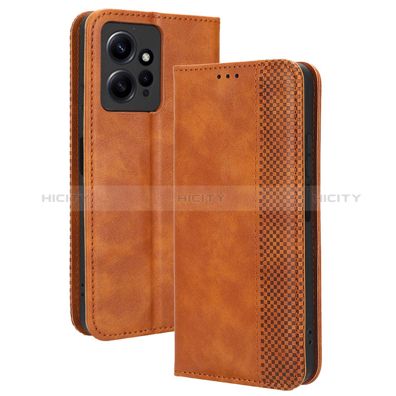 Coque Portefeuille Livre Cuir Etui Clapet BY4 pour Xiaomi Redmi Note 12 4G Marron Plus