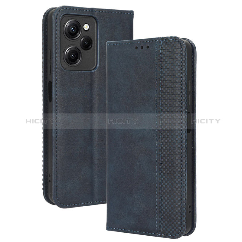 Coque Portefeuille Livre Cuir Etui Clapet BY4 pour Xiaomi Redmi Note 12 Pro Speed 5G Bleu Plus