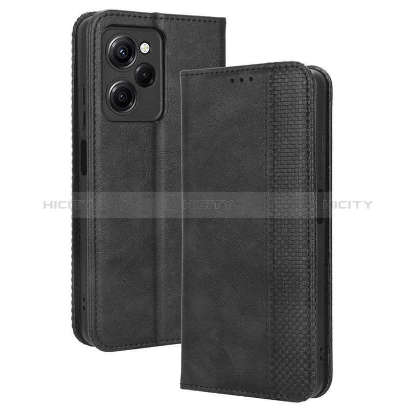 Coque Portefeuille Livre Cuir Etui Clapet BY4 pour Xiaomi Redmi Note 12 Pro Speed 5G Noir Plus